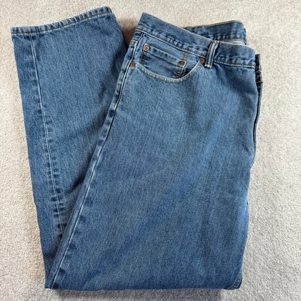 Levis 550 Relaxed Fit Tapered Leg Mens Blue‎ Denim Jeans 40x30 Medium Wash